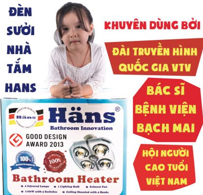 Đèn sưởi nhà tắm hồng ngoại được bác sĩ chuyên gia hàng đầu bệnh viện Bạch Mai khuyên dùng