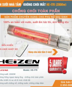 Đèn sưởi nhà tắm Heizen không chói HEITR