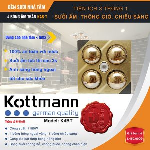 Đèn sưởi nhà tắm Kottmann K4bt